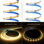 DC5V COB LED Strip with Dimmable Remote Control 2/3/5M White/Warm White COB Strip Light For Indoor Home Cabinet Decor Lighting