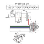 JGB37-520 Hall Encoder Miniature DC Geared Motor 6V12V Forward And Reverse 6RPM~1590RPM With Speed Measurement