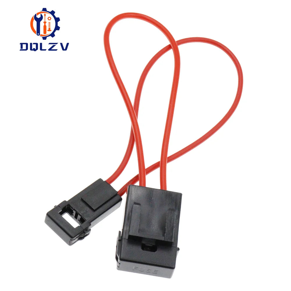 Medium ATC Fuse Holder In-line 18/16AWG Wire Copper 32V Power Blad with Small Fuse and Car Blade Fuse 2A 3A 5A 7.5A 10A 15A 20A