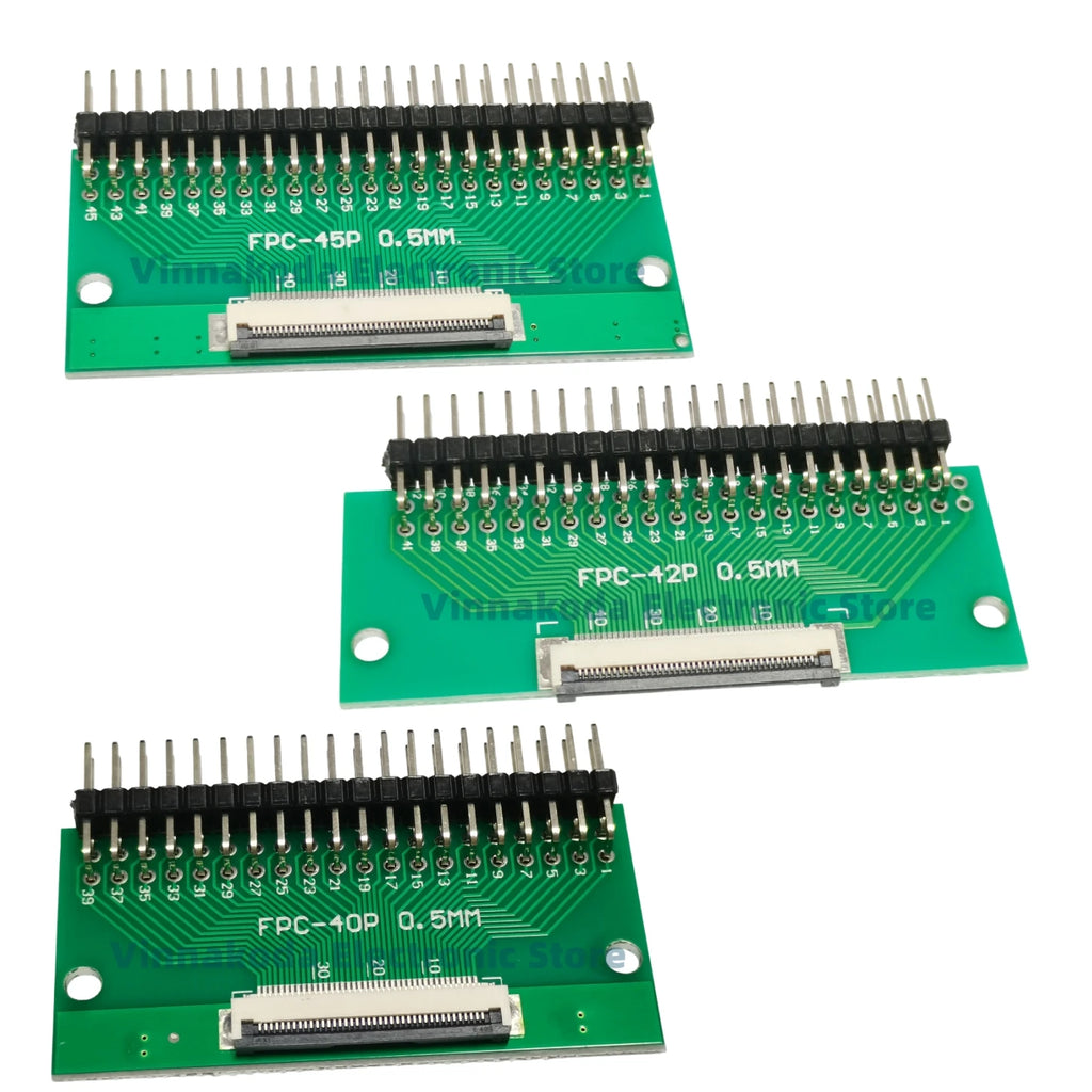 1PCS FFC/FPC Conversion Board 0.5mm Pitch Connector 2.54MM Double Row Bending Pins 4/10/12/14/15/16/18/22/24/26/30/34/40/50/60P