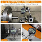 0-12.7mm/0.5' 0-25.4mm/1' Range Gauge Digital Dial Indicator Precision Tool 0.01mm/0.005' 0.001mm/0.0005' Tester Tools