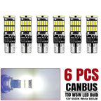 2-20 PCS T10 W5W LED Bulb 12V 1000LM 24V 4014-26SMD 6500K White Car Interior Dome Maps Reading Trunk License Plate Lights CABNSU