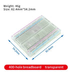 Breadboard 400 700 750 830 Holes MB-102 Solderless PCB Mini Test Board ZY-204 1600pts Prototype Board Jumper Wire Cable DIY Kit