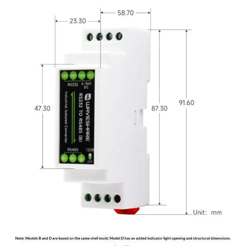 RS232 to RS485 Converter 1 Set Isolated Static Protection Industrial Adapter for Industrial Automation Communication