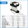 LCTC SSR 10A25a40a60A80A100A120A Solid State Relay with Radiator DC-AC AC-AC DC-DC DIN Rail Zero-crossing Relays