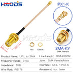 5PCS SMA Pigtail Jumper RP SMA Male Female to UF.L IPX IPX1 RG178 Cable Sockets Jack Connectors Adapter for Wifi Router GPS AP