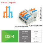 10/50 PCS Universal Compact Mini Fast Wire Connectors Lever Nut Crimp Splitter Electrical Conductors Push-in Home Terminal Block