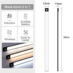 10-60cm USB Rechargeable Ultra-Thin Motion Sensor Light Magnetic Mount  3-Color Adjustment Under Cabinet Light for Home Office