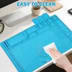45x30cm Silicone Soldering Mat Heat Resistant Large Anti Static Magnetic Electronic Repair Work Mat Cell Phone Laptop Repair Pad