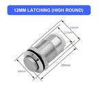 6pcs 12mm Push Button Switch Latching Momentary Self reset Waterproof Mini Electric Power Button Switch On Off 2pin 1NO 3A/250V