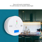 LCD CO Sensor Alarm Carbon Monoxide Poisoning Smoke Detector Built In 85dB Siren Independent Co Poisoning Warning Detector