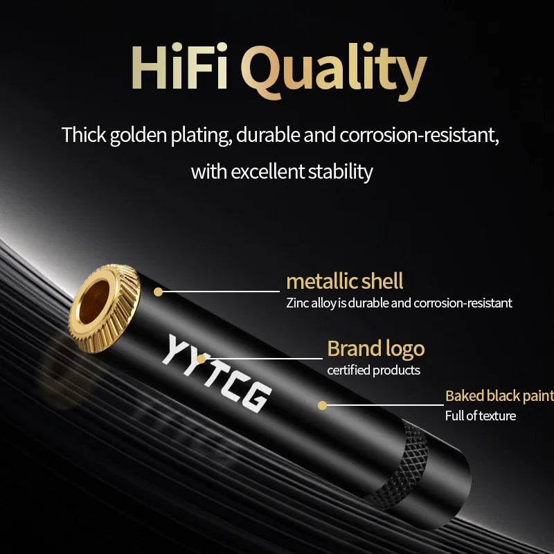 YYTCG 6.35mm female audio cable Welded Plug 6.5 Three core single stereo extension connector 1Pcs