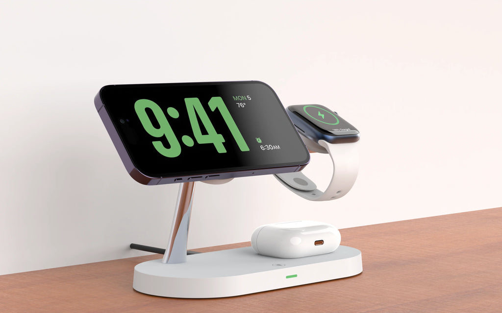 3 in 1 Magnetic Wireless Charger For iPhone 16 15 14 13 12 Fast Charging Station for Apple Watch 10 9 8 7 6 5 4 Airpods 2 3 Pro