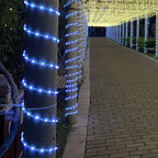 Solar Rope Lights Solar LED Light Path Deck Outdoor Garden Solar String Lights Waterproof Outdoor Lighting Strips 8 Light Modes
