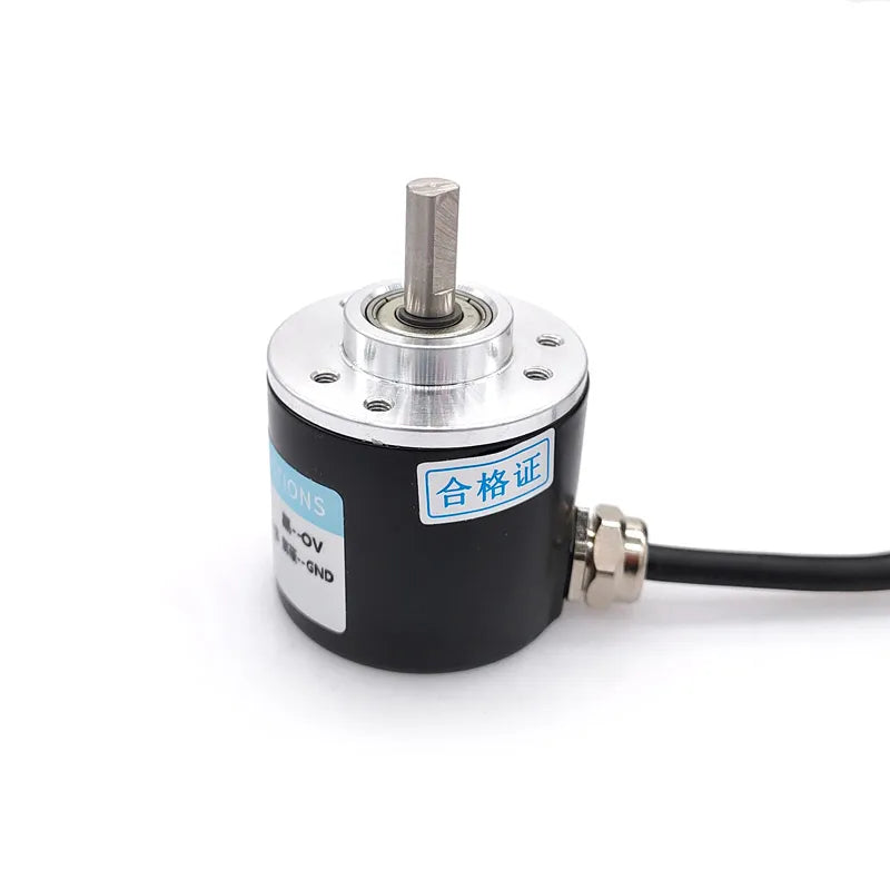 38S6G5-B-G24N Rotary Incremental Encoder AB 2 Phase Connection 50/100/200/360P/R 5-24V Solid Shaft DC Open Collector Output NPN