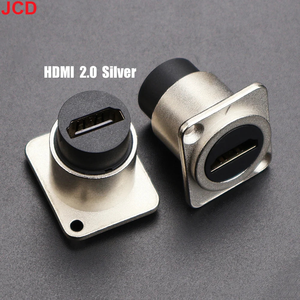 JCD 1pcs Metal D Type Module RJ45 CAT6&USB 2.0/3.0&Type C&HDMI-Jack Socket Through Network Panel Mounting Electronic Connector