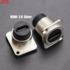 JCD 1pcs Metal D Type Module RJ45 CAT6&USB 2.0/3.0&Type C&HDMI-Jack Socket Through Network Panel Mounting Electronic Connector