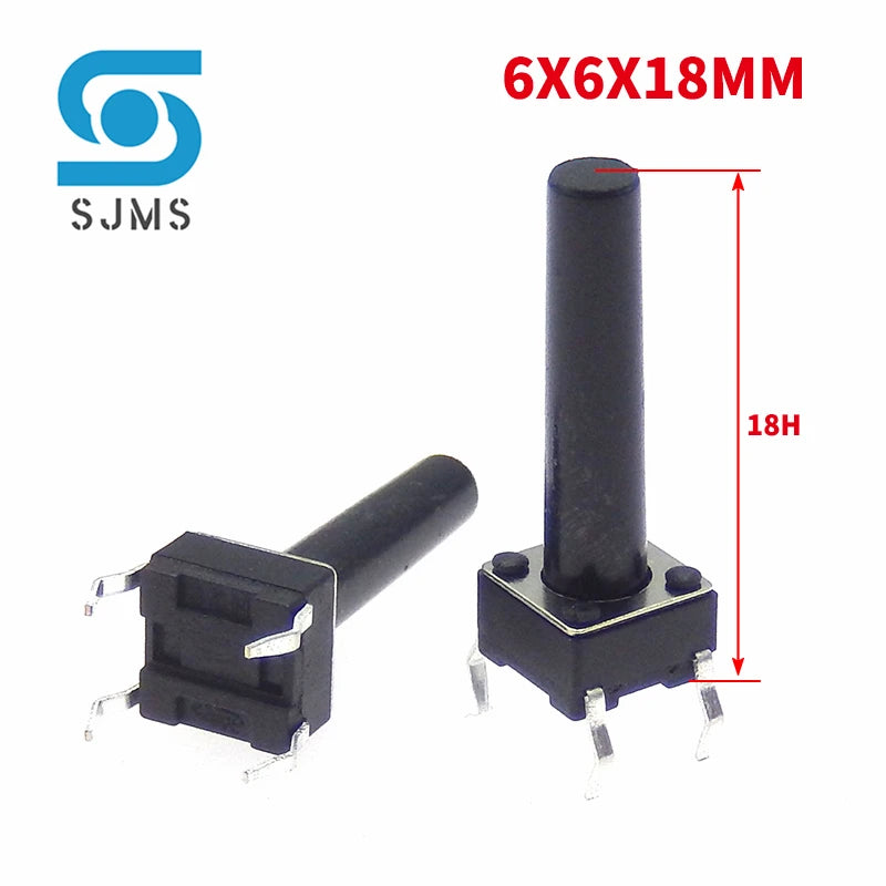 20/50PCS 6X6 6X6X5mm DIP 4Pin Tactile Micro Push Button Switch 6*6*4.3/5/6/7/8/9/10/11/12/13MM Micro Touch Button Power Switches