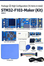 Snvi STM32F103C8T6 Development Board Kit DIY Open Source STM32 Maker Kit with ST-Link Sensor Modules for Embedded Learning IoT