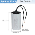 1/2/3Set CBB60 6-60uF Running Capacitors AC 450V 2 Wires 50/60Hz Cylinder for Water Pumps Washing Machines Motor Start
