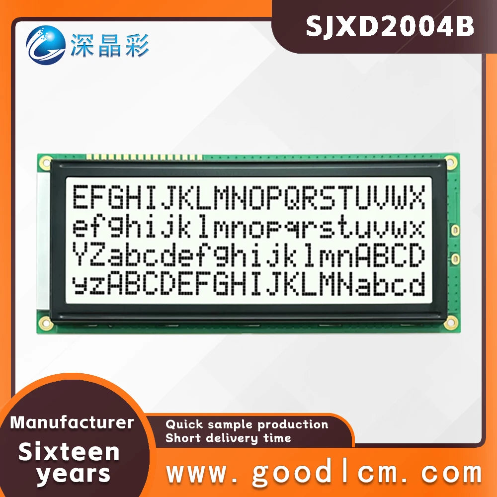 LCD 2004B Display Module 20x4 Large Character LCD Screen Display 20X04 5.0V or 3.3V Power Supply ST7066 Drive Multiple Display