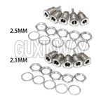 5PCS DC099 5.5 mm x 2.1mm DC Power Jack Socket Female Panel Mount Connector Metal DC-099 Open Hole 11MM 5.5*2.1 5.5*2.5