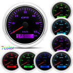 60/120/200KMH 85MM GPS Speedometer Gauge 7 Color Light with GPS Antenna Waterproof Motorcycle Boat Car Truck Speed Gauge Meter