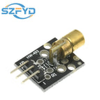 1/5/10pcs KY-008 3pin 650nm Red Laser Transmitter Dot Diode Copper Head Sensor Module for Arduino AVR PIC Compatible MEGA 2560