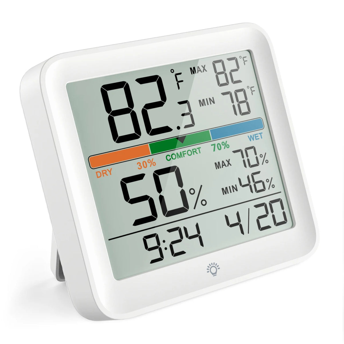 LCD Thermometer Hygrometer Sensor Gauge Indoor Room Digital Temperature Humidity Meter Weather Station For Home