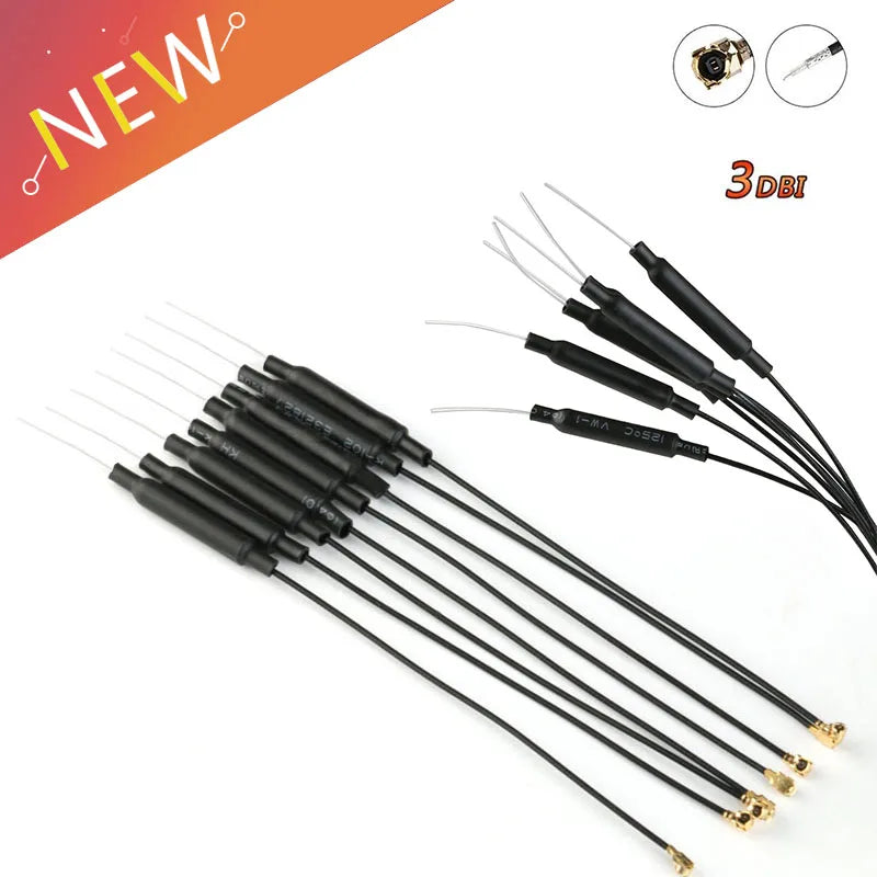 10pcs/1pc 2.4GHz WIFI Antenna 3dbi UF.L IPX Connector Brass Inner Aerial 15cm Length 1.13 Cable HLK-RM04 ESP-07