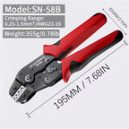 Versatile Ratchet Crimping Tool Set for Open Barrel Terminals Including Dupont, Molex, JST, TE, and SATA Pins