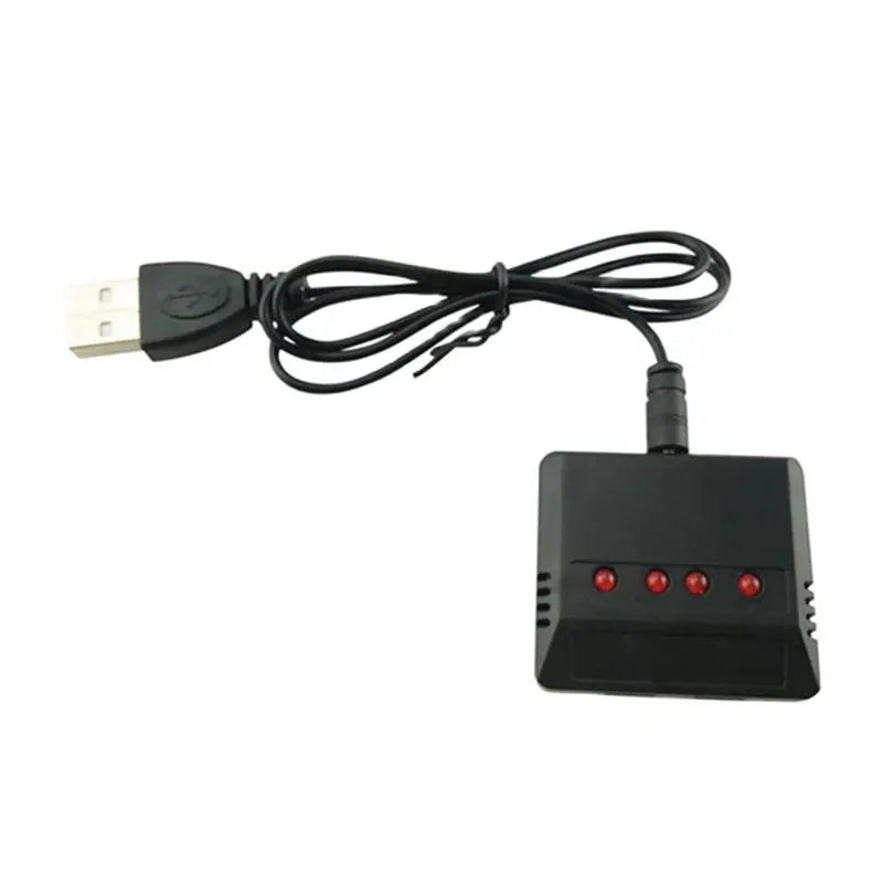 SYMA Hubsan 4-in-1 USB Balance Charger Fast & Safe Charging for X4/X5/H107 Series Drones 3.7V LiPo Battery Compatible Drone