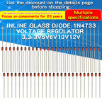 50PCS 1W Zener Diode 1N4727A 3V/ 1N4728A 3.3V/ 1N4729A/3.6V 1N4730A/3.9V 1N4731A/4.3V 1N4732A/4.7V 1N4733A/5.1V 1N4734A/5.6V