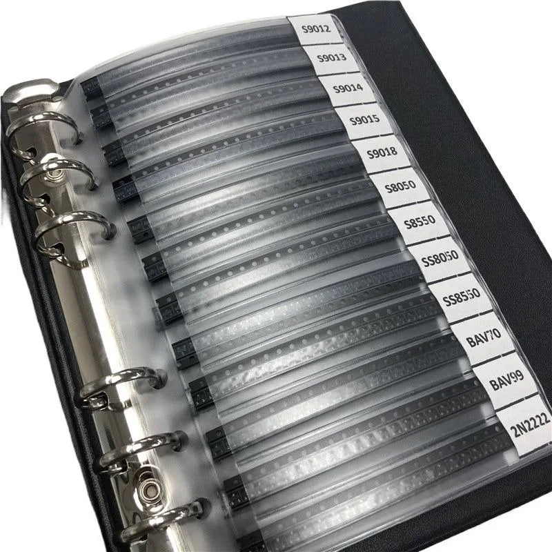 Transistor SOT-23 Sample Book 36 Kinds*25Pcs/50Pcs 900Pcs/1800Pcs Assorted SMD Transistors Kits S9012 SS8050 SS8550 2N5401