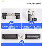 Cloweit M8 Sensor Connector Waterproof Male&Female Plug Straight Angle Screw Threaded Coupling 3pin 4p Panel Mount Flange Socket