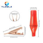 10PCS 5A Mini Copper Test Crocodile Clamp 28mm Flat-mouthed Dental Crocodile Clamp