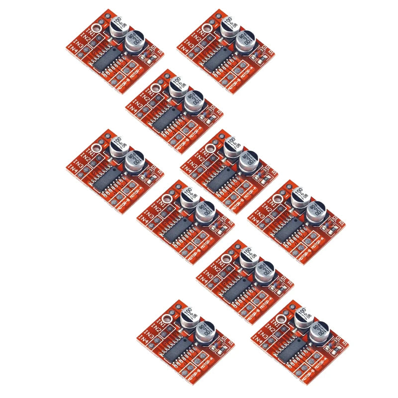 10pcs 5pcs L298N MINI Controller Board 1.5A 2 Way DC Motor Driver Module Speed Dual H-Bridge Replace Stepper for Smart Car Power