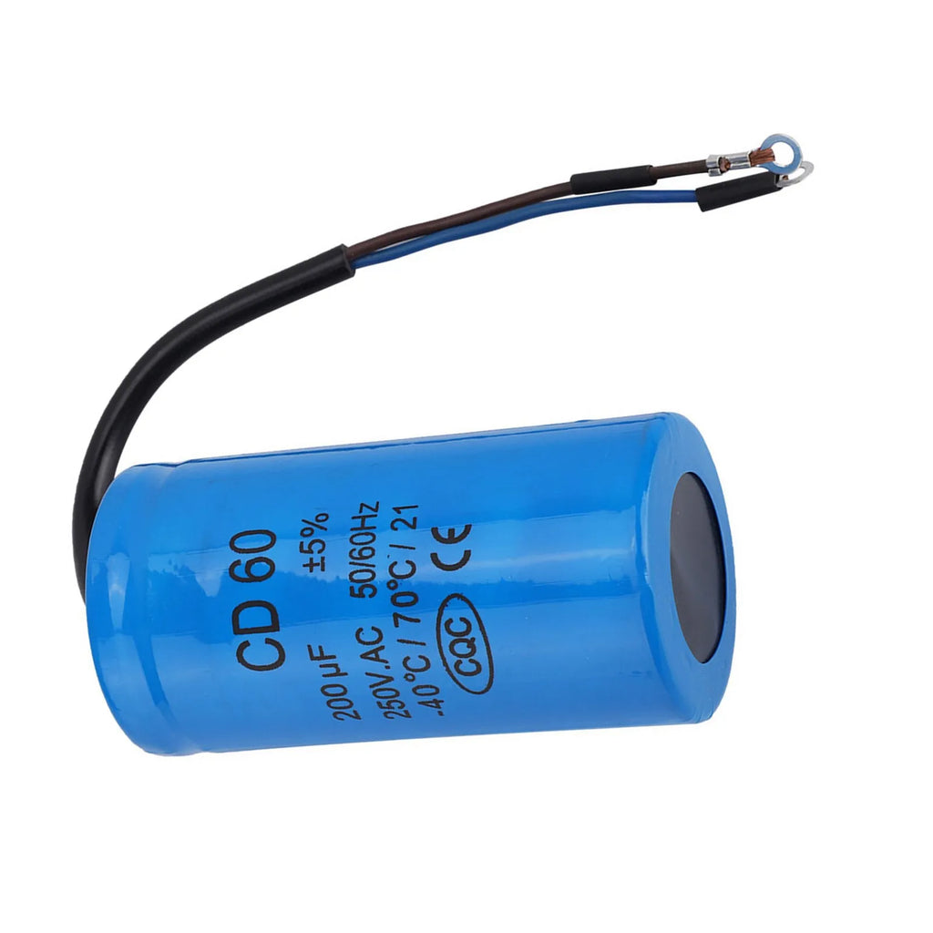 CD60 Capacitor Run Capacitor CD60 Run Capacitor CD60 Run Capacitor with Wire  250V AC 200uF 50/60Hz for Motor Air Compressor