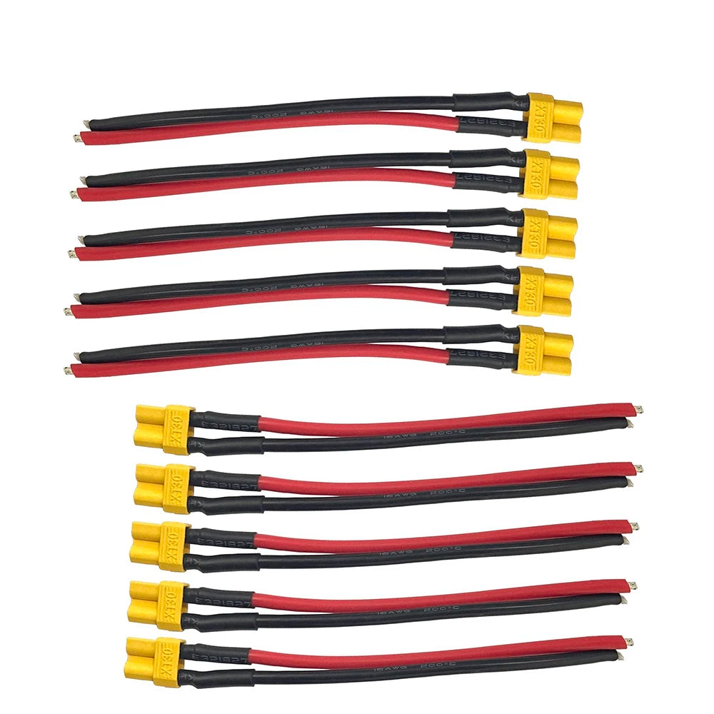 XT30 Plug Male and Female Connector with 100mm 16AWG Wire Cable for Quadcopter RC Fixed wing Lipo Battery FPV Drone charger