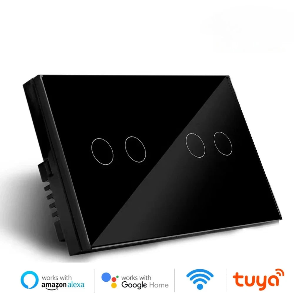 Melery Wifi Smart Tuya Light Switch 4/5/6/8/10 Gang Glass Wall Touch Sensor Alexa Remote Voice Control by Google Home Assistant