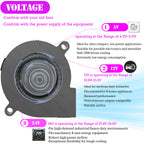 5015 50mm DC 24V 12V 5V 2Pin Dual Ball/Sleeve Bearing Brushless Cooling Turbine Blower Fan 50mm x 15mm Blower Cooler Fan