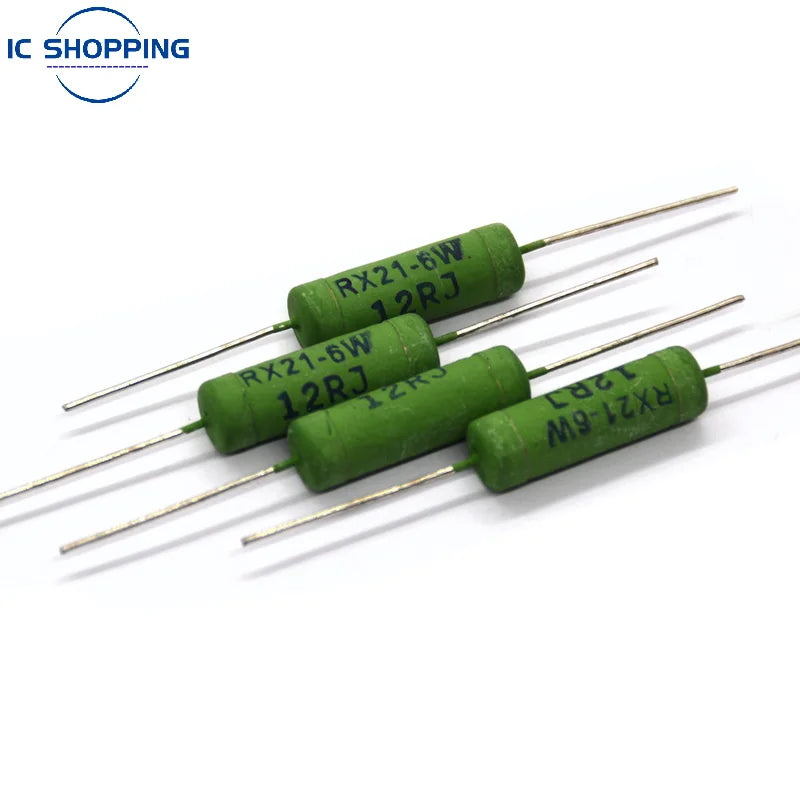 10PCS RX21 5W 6W 10W Wire Wound Resistance 5% 0.1~33K 3 4.7 10 22 27 47 100 120 180 200 220 270 330R 360 510 1K 10K 12K 15K Ohm