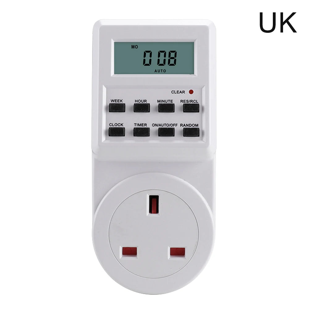 Outlet Timer 24 Hours Programmable and Plug in Timer for Electrical Outlets Indoor Digital Timer for Aquarium Light and Lamp