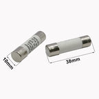 5pcs RO15 Ceramic fuse 10x38mm 0.5A 1A 2A 3A 4A 5A 6A 8A 10A 16A 20A 25A 32A 10*38mm 500V R015 10*38 10X38 FUSE