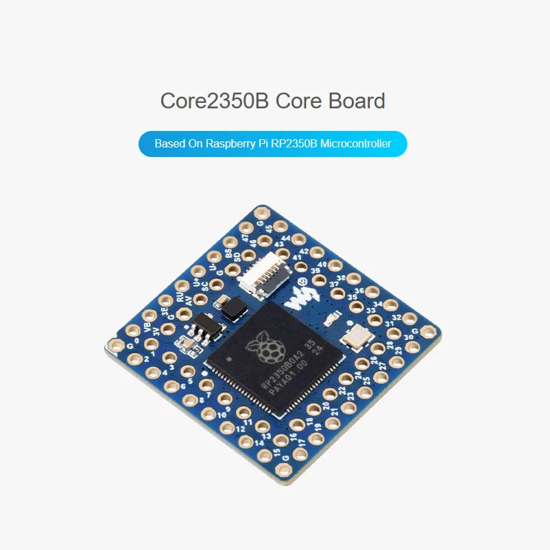 Waveshare Core2350B Core Board Raspberry Pi RP2350B Dual-core & Dual-architecture Microcontroller Operating Frequency 150MHz