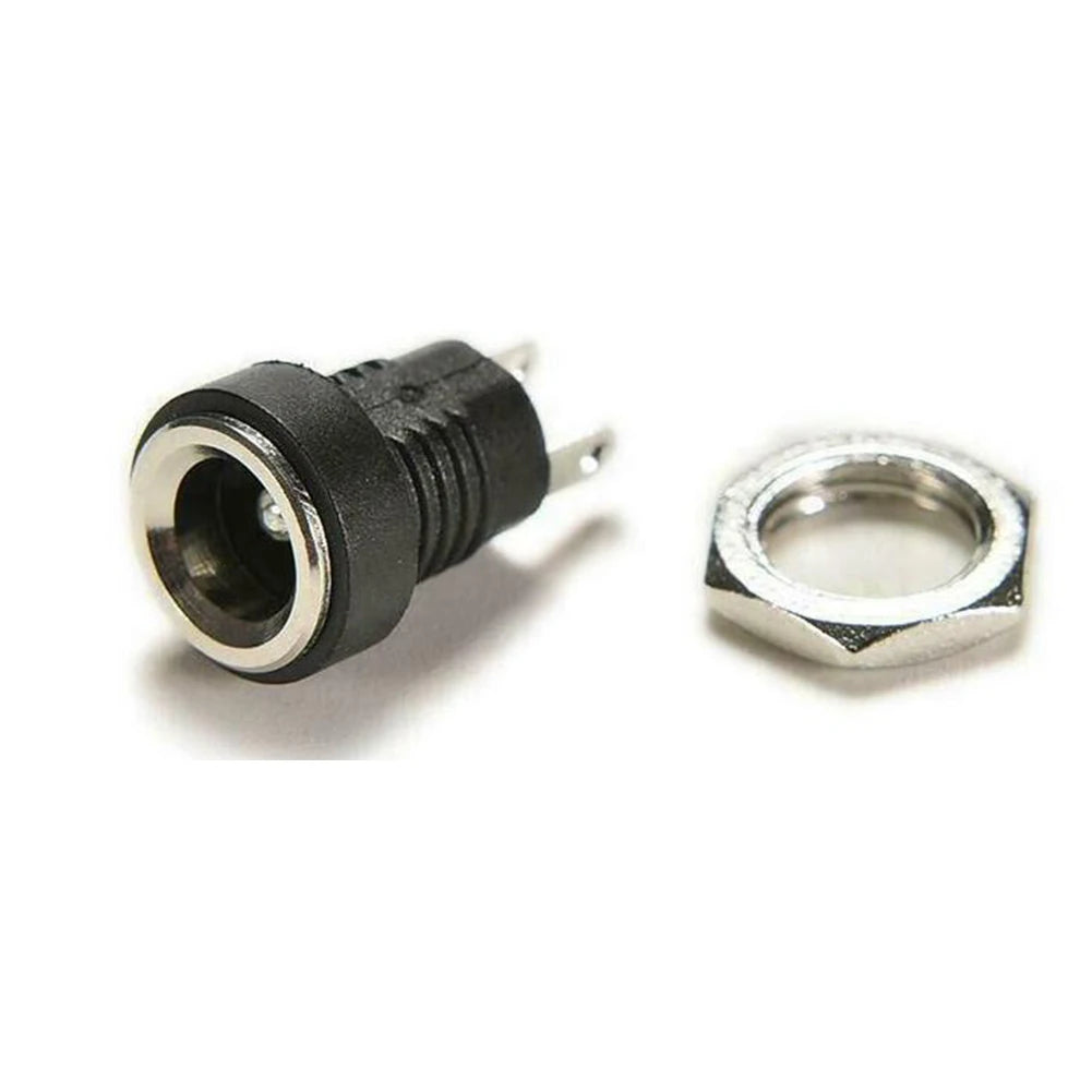 5 Pairs DC 12V Male Jack Plug Female Socket Panel Mount Power Connectors Terminals Blocks Electrical Equipment Supplies