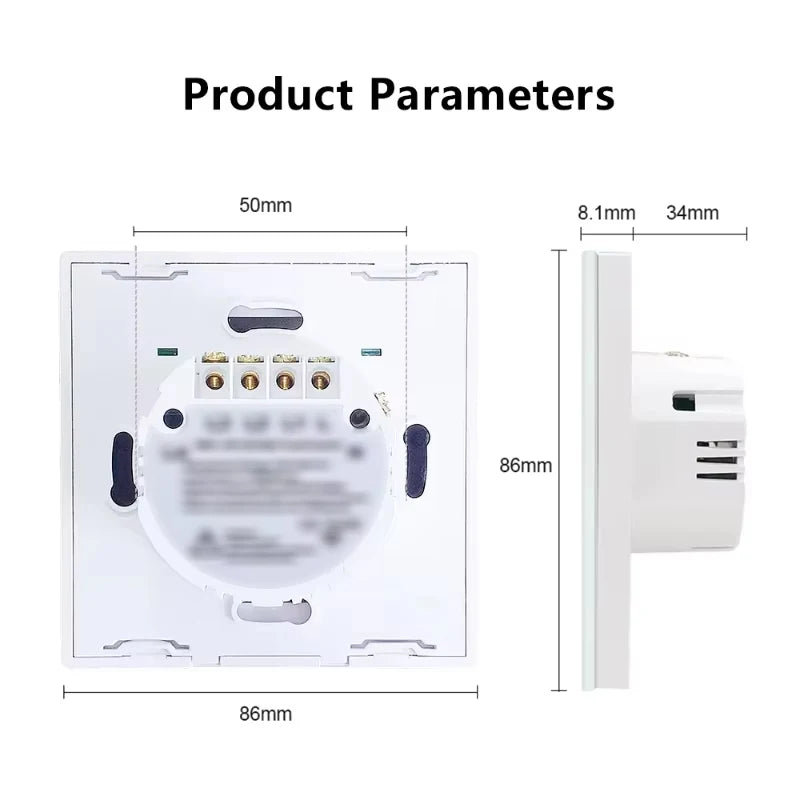 Work With Tuya WiFi Smart Touch Wall Switch RF433MHz 1/2/3/4 Gang Touch Sensor for LED Light Voice Control Alexa And Google Home