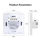 Work With Tuya WiFi Smart Touch Wall Switch RF433MHz 1/2/3/4 Gang Touch Sensor for LED Light Voice Control Alexa And Google Home