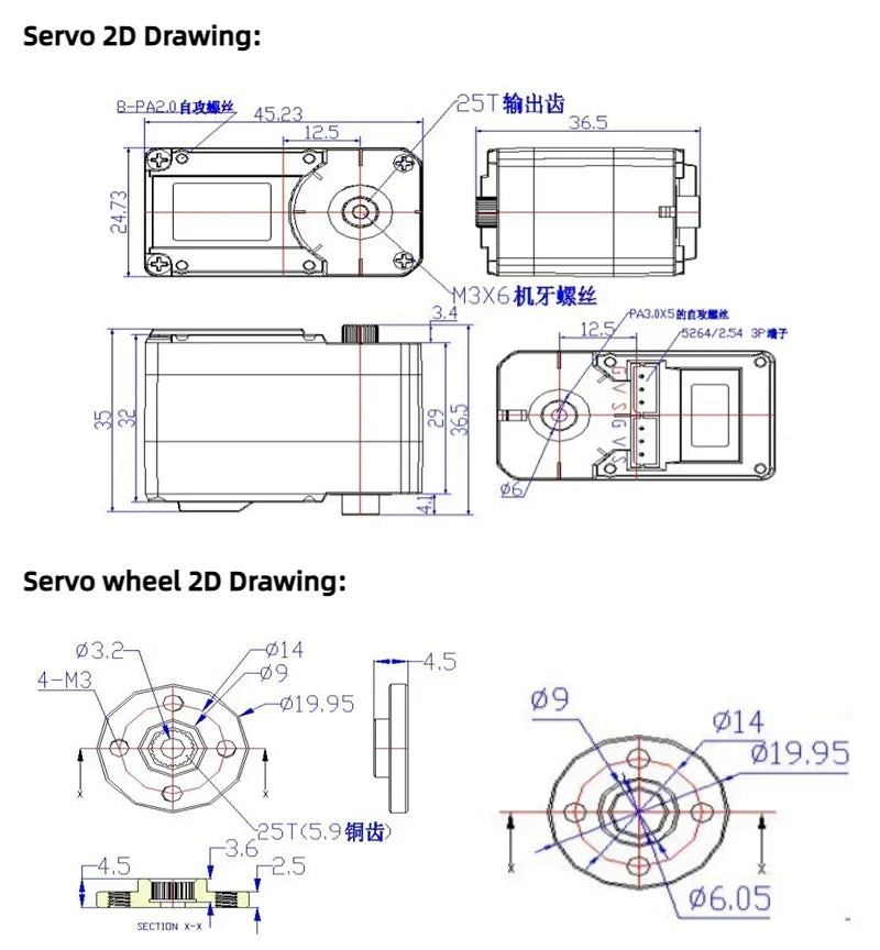 6PCS Feetech STS3215 12V 30KG High Torque Smart RC Servo TTL Serial Bus Robot Servo Motor for SO-ARM100 Teaching Robotic Project