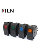FILN 12V 20A Car Marine Boat Off Road LED Light on Off Button Toggle Rocker Switch Dash 4pin Waterproof LED